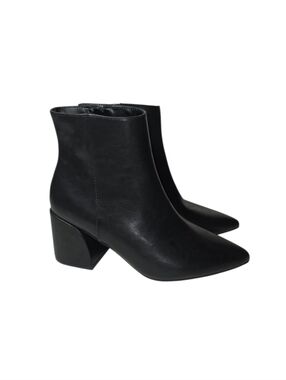 Steve Madden NWOT Margot Ankle Boots Block Heel Sz 7.5 Black